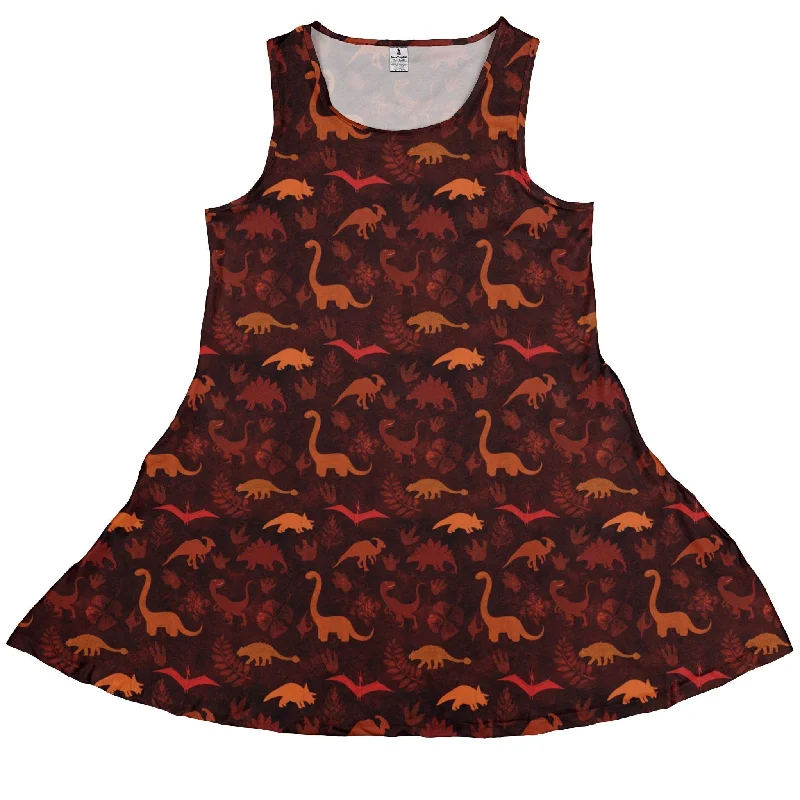 Dinosaur Tropical Sunset Dress Tunics Cozy comfortable