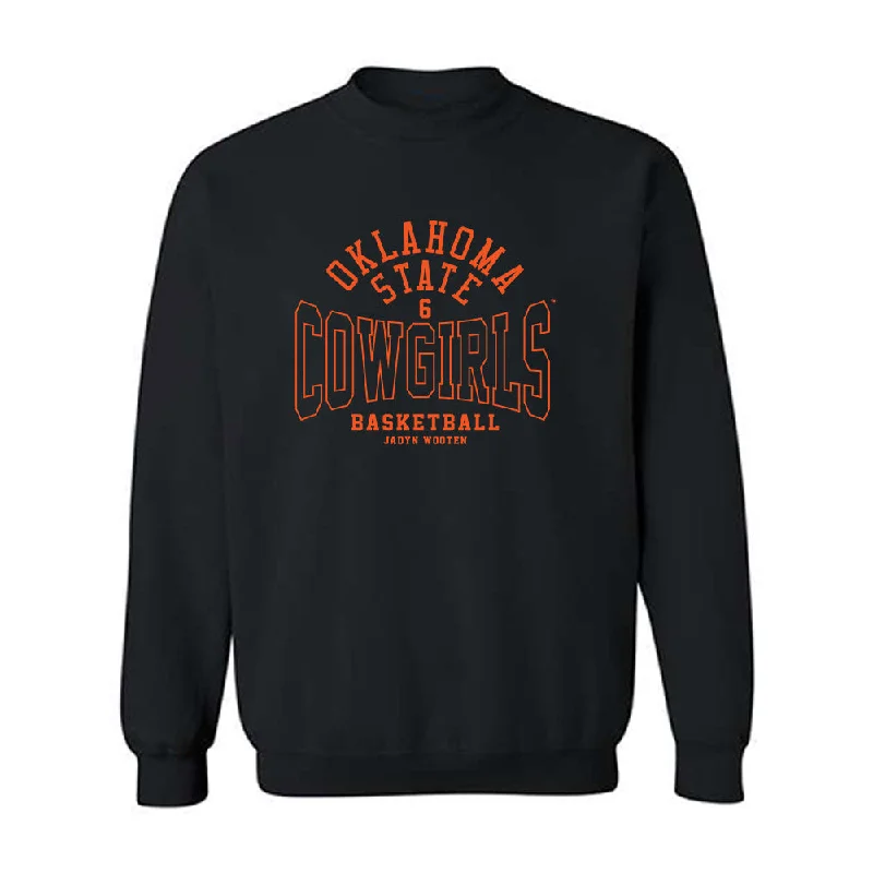 Oklahoma State - NCAA Women's Basketball : Jadyn Wooten - Classic Fashion Shersey Crewneck Sweatshirt Hoodie with Puffed Sleeves Voluminous Trendy