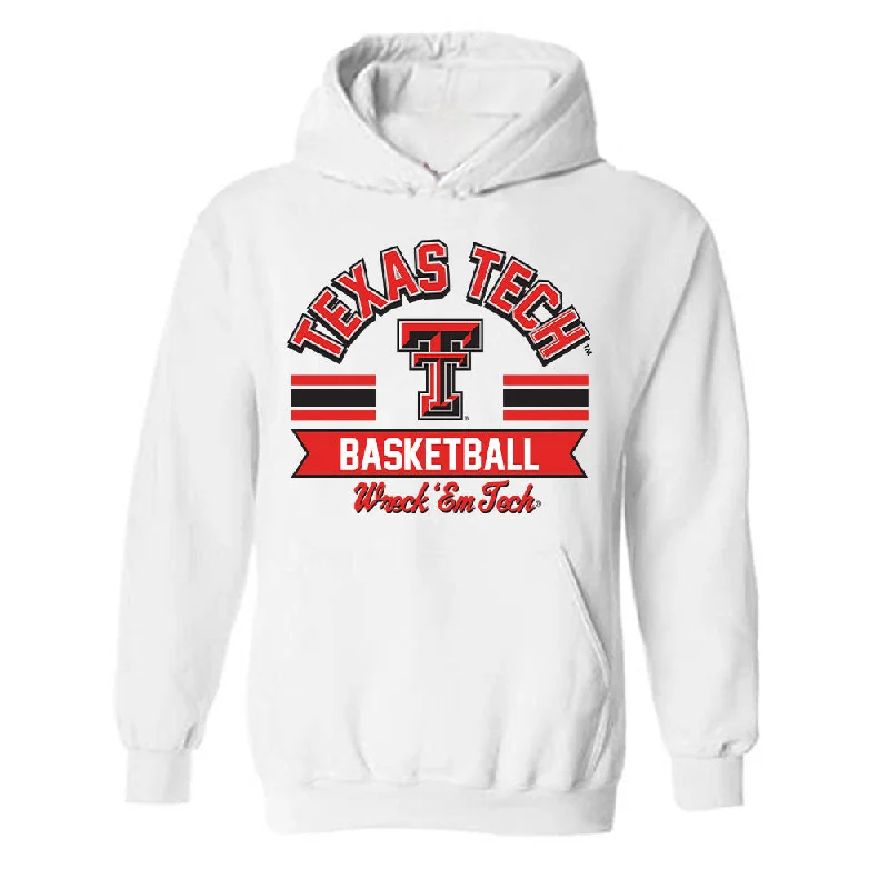 Texas Tech - NCAA Women's Basketball : Jada Wynn - Classic Shersey Hooded Sweatshirt Hoodie with Metallic Shiny Futuristic