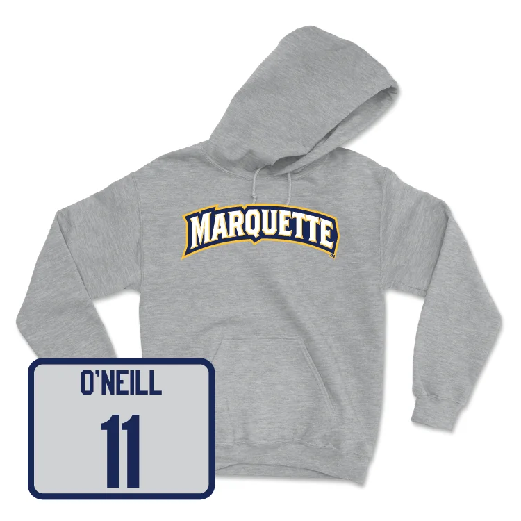 Sport Grey Women's Soccer Wordmark Hoodie - Julia O’Neill Hoodie with Cropped Fit Short Trendy