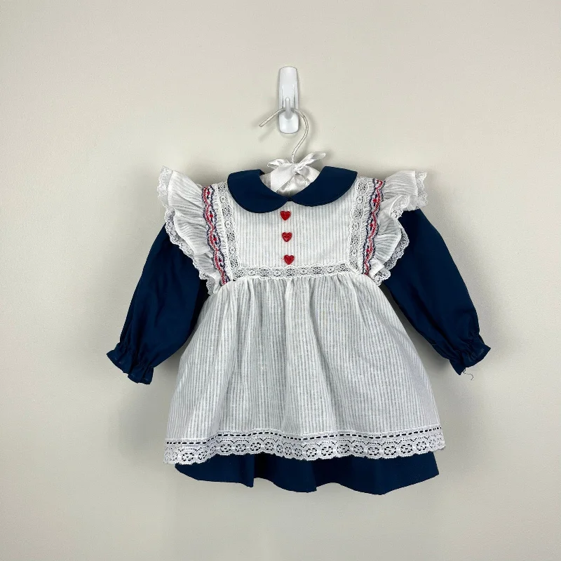 Vintage Polly Flinders Lace Pinafore Dress 18 Months Tunics Chic fashionable