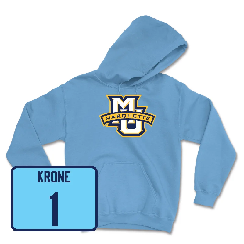 Championship Blue Women's Soccer Marquette Hoodie  - Elise Krone Hoodie with Slim Fit Tailored Modern
