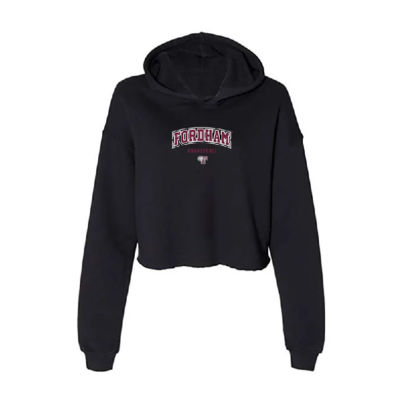 Fordham - NCAA Women's Basketball : Taya Davis - Women's Crop Fleece Hoodie Graphic Hoodie Design Print