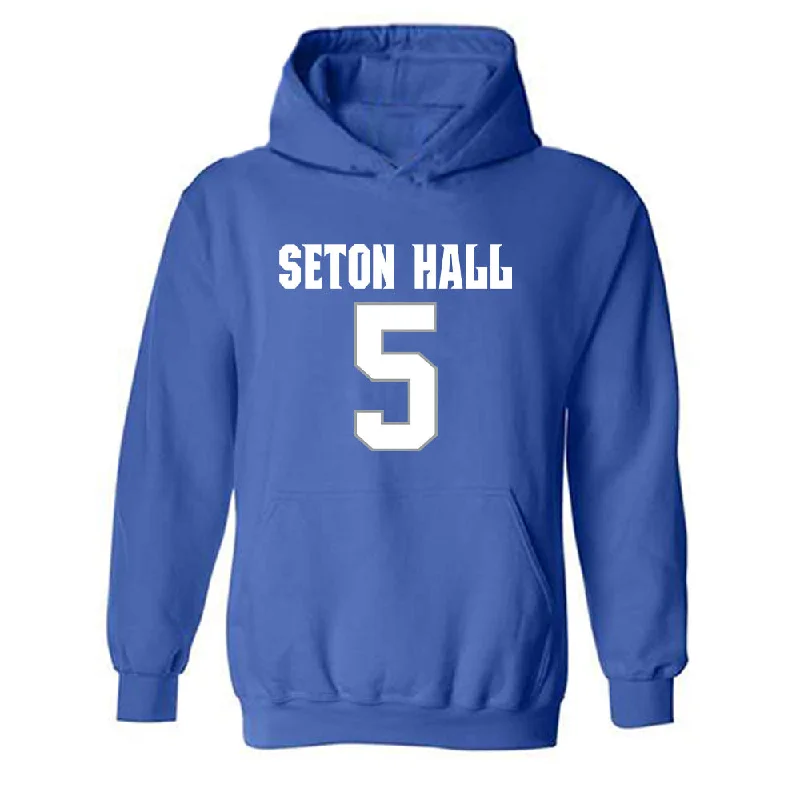 Seton Hall - NCAA Women's Basketball : Savannah Catalon - Classic Shersey Hooded Sweatshirt Hoodie with Mock Neck Collared Structured