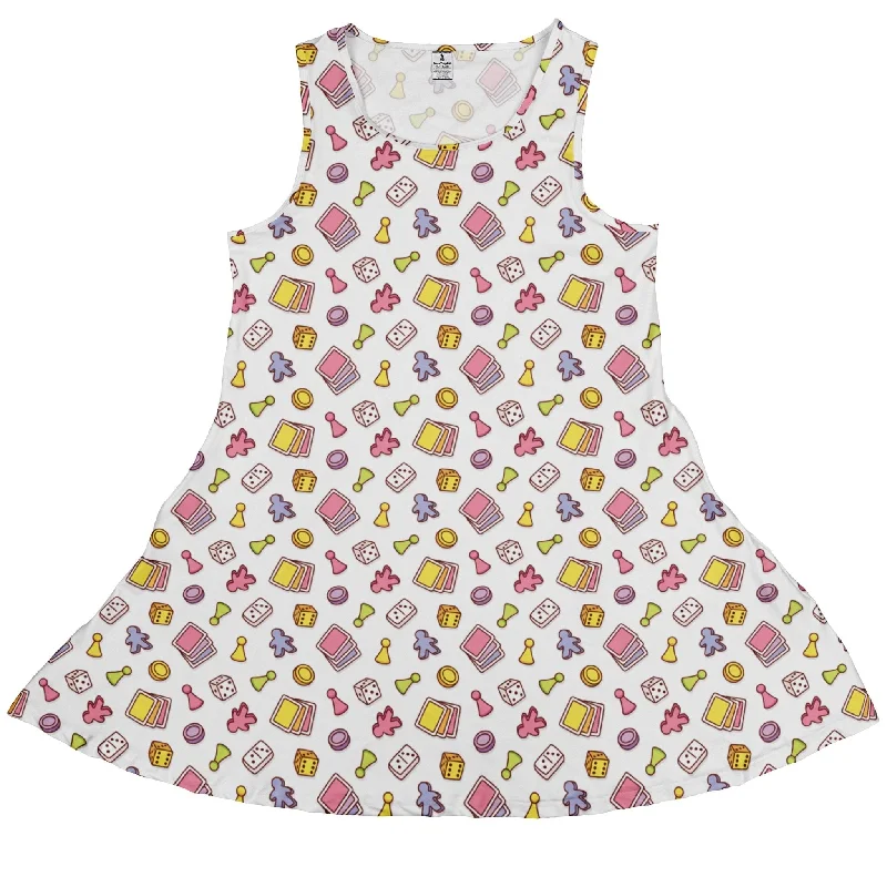 Board Game Objects Meeples White Dress Tunics Plaid country