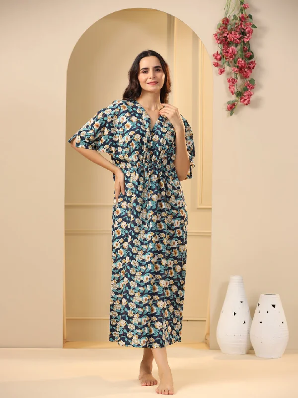 Women Pure Cotton Night Dress Tunics Polka dots