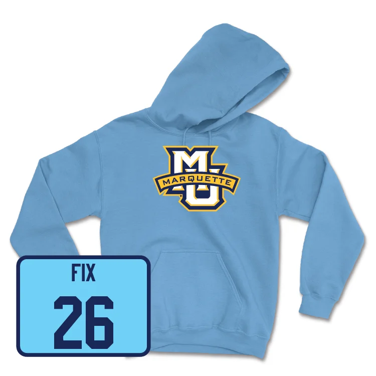 Championship Blue Women's Soccer Marquette Hoodie - Emily Fix Hooded Sweatshirt Casual Wear Street Style