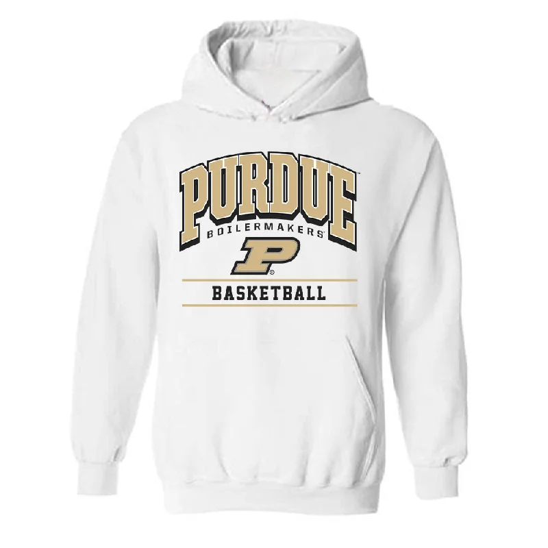 Purdue - NCAA Women's Basketball : Rashunda Jones - Classic Shersey Hooded Sweatshirt Hoodie with Hem Lace Feminine Delicate
