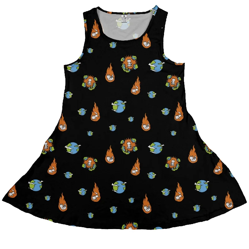 Cat Meteor Shower Space Dress Pencil Office Professional