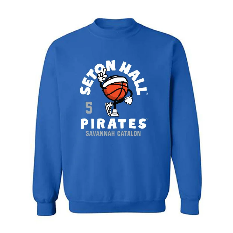Seton Hall - NCAA Women's Basketball : Savannah Catalon - Fashion Shersey Crewneck Sweatshirt Hoodie with Color Block Contrast Stylish