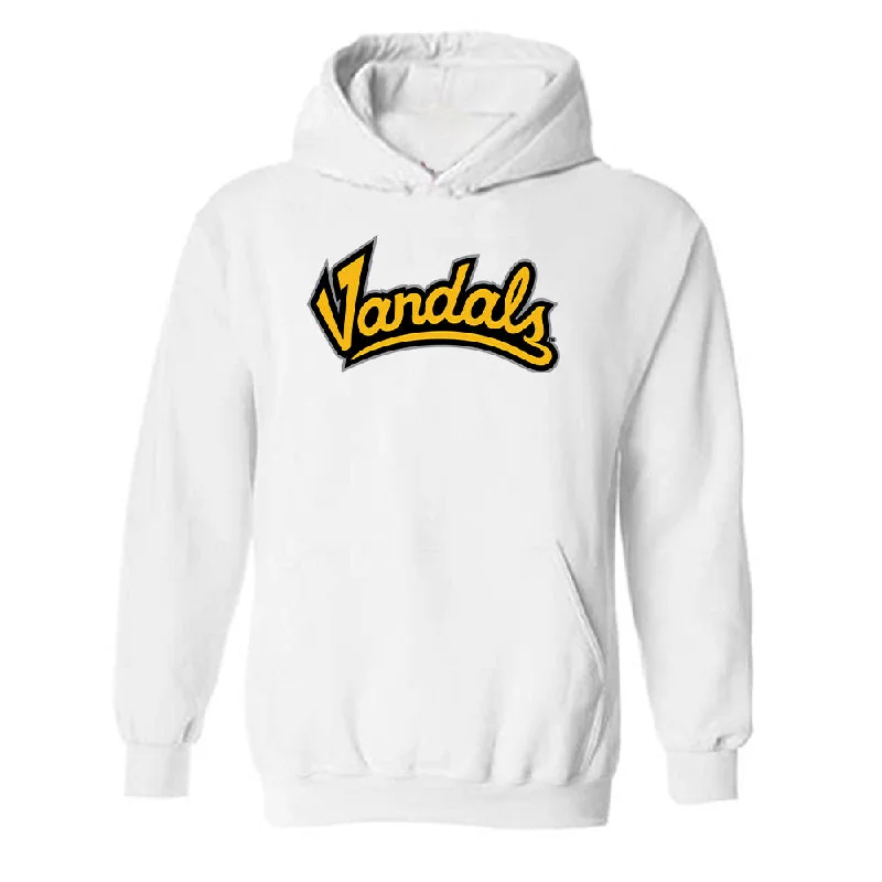 Idaho - NCAA Women's Basketball : Sarah Brans - Hooded Sweatshirt Hoodie with Hem Fringe Bohemian Relaxed