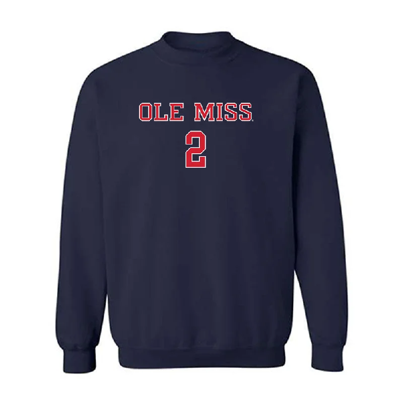 Ole Miss - NCAA Women's Basketball : Tameiya Sadler - Classic Shersey Crewneck Sweatshirt Hoodie with Side Slits Relaxed Casual
