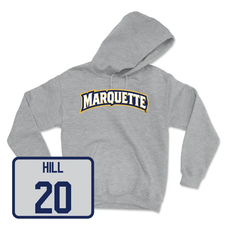 Sport Grey Women's Soccer Wordmark Hoodie - Marina Hill Hoodie with Drawcord Adjustable Secure