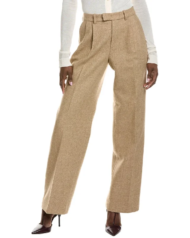Favorite Daughter The Agnes Wool-Blend Pant Classic Pleated Pants