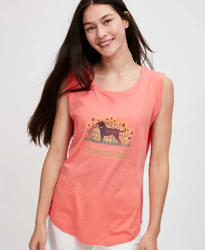 Ladies Sunflower Seaton Tank glitter tank top