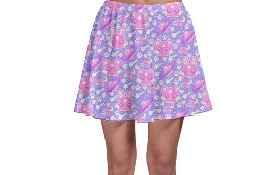 Cosmic Cuties Iris Skater Skirt [Made To Order] corduroy skirt durable