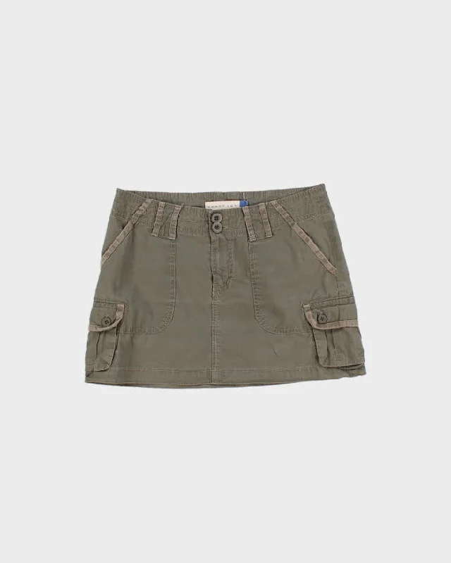 Y2K 00s Smart Set Khaki Cargo Mini Skirt - S/M denim skirt classic