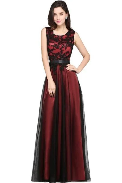 long burgundy