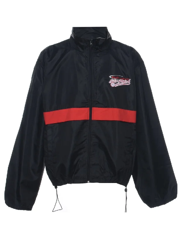Black Jacket - XL Front Pockets Side Pockets Patch Pockets