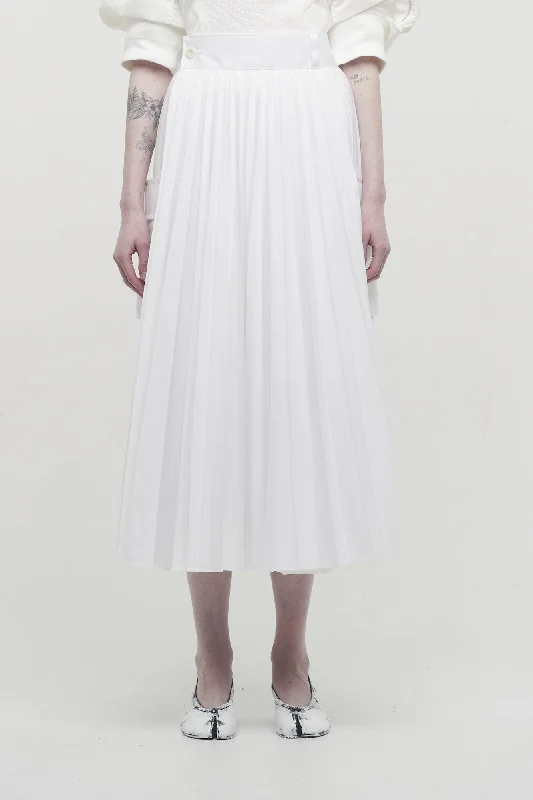 Sacai Thomas Mason Cotton Poplin Skirt lace skirt intricate