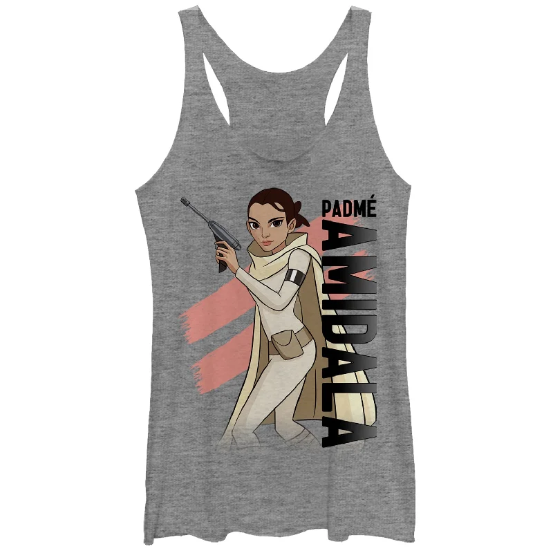Women's Star Wars: Forces of Destiny Padme Racerback Tank Top mesh tank top