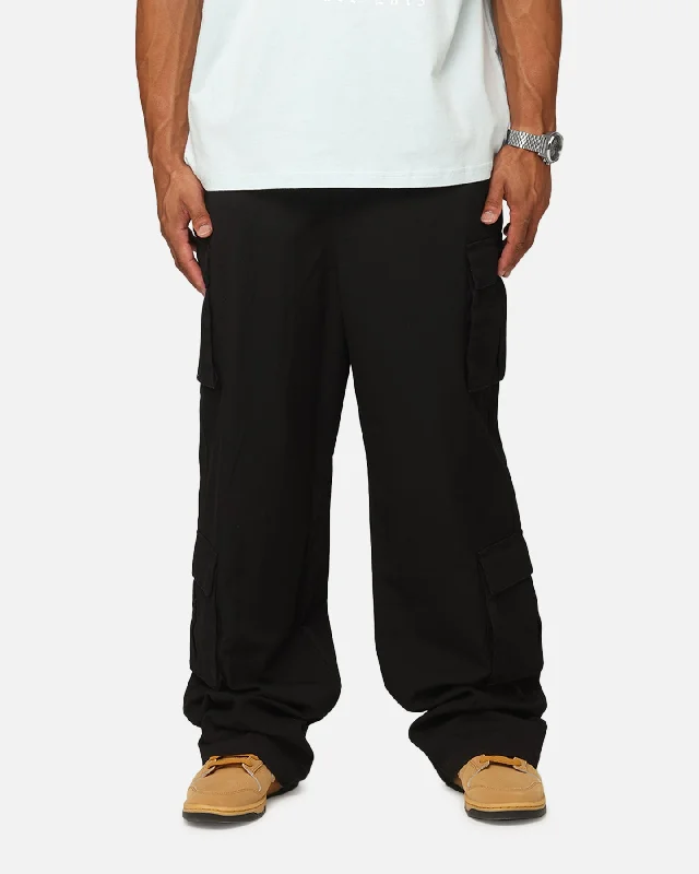 Carre Tactical Baggy Cargo Pants Black Elegant Dress Pants