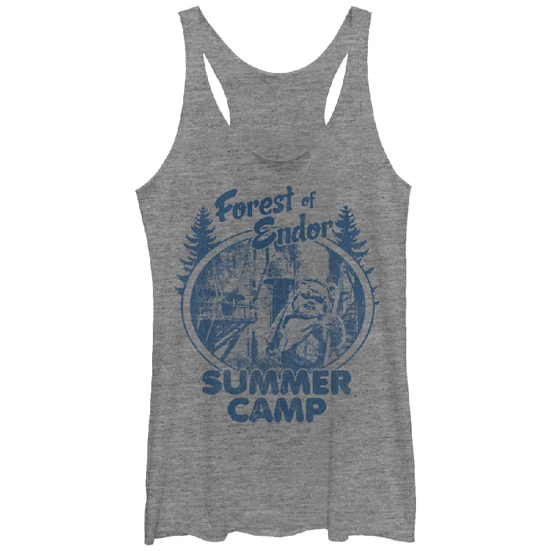 Women's Star Wars Forest of Endor Summer Camp Racerback Tank Top soft tank top