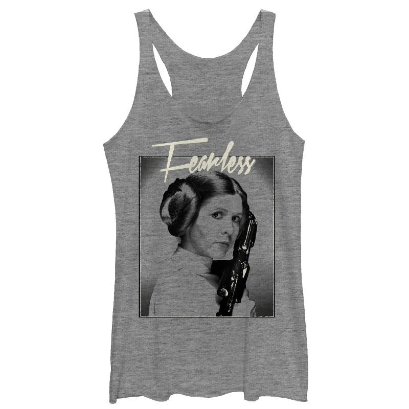 Women's Star Wars Fearless Princess Leia Racerback Tank Top one shoulder tank