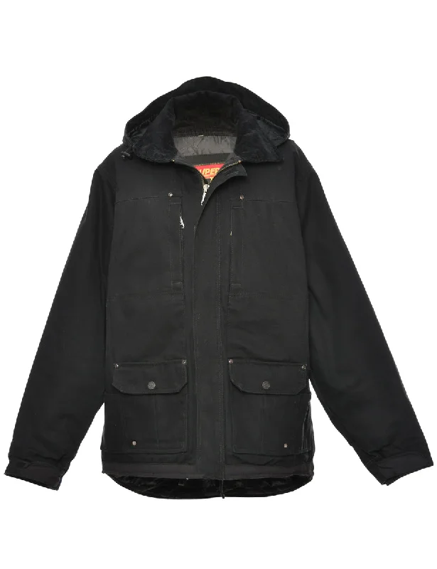 Super Tuff Black Mountaineering Jacket - L Fleece Jacket Down Jacket Feather Jacket