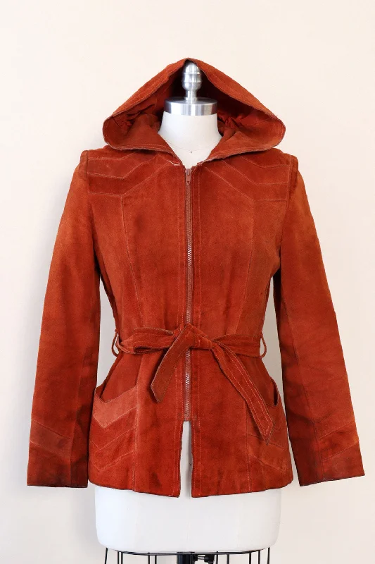 Smoked Paprika Suede Jacket S Fitted Jacket Loose Jacket Oversized Jacket