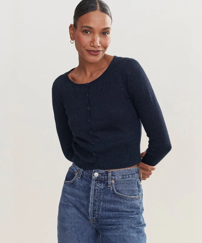 Finley Cardigan Houndstooth Herringbone Solid
