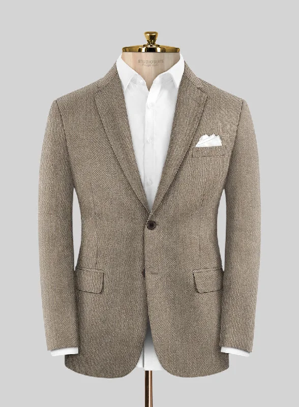 Scabal Crude Brown Wool Jacket Striped Jacket Polka Dot Jacket Floral Jacket