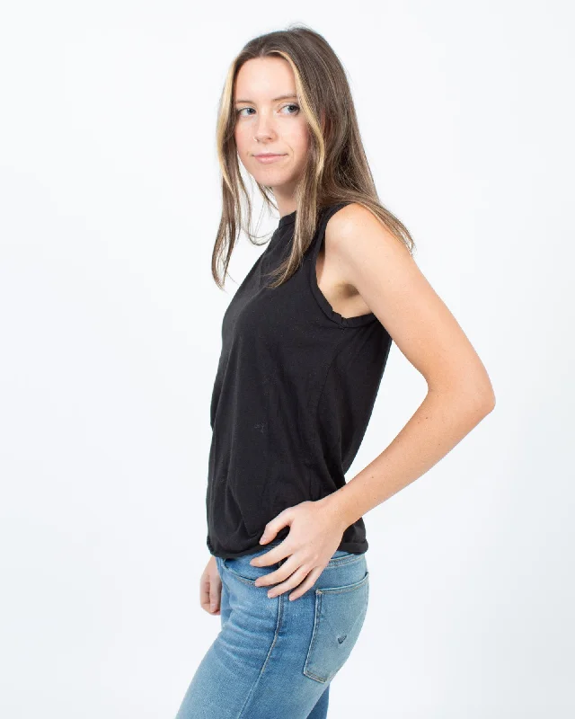 Black Casual Tank athletic tank top