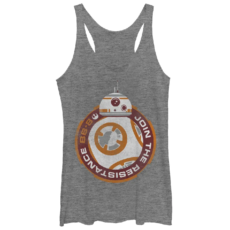 Women's Star Wars The Force Awakens BB-8 Join the Resistance Racerback Tank Top cropped tank top