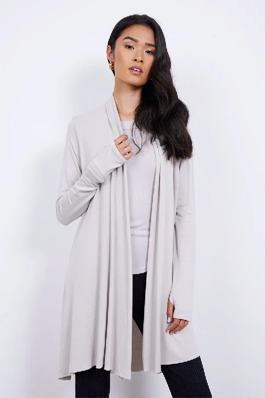 IRIS CARDIGAN Solid Print Embellished