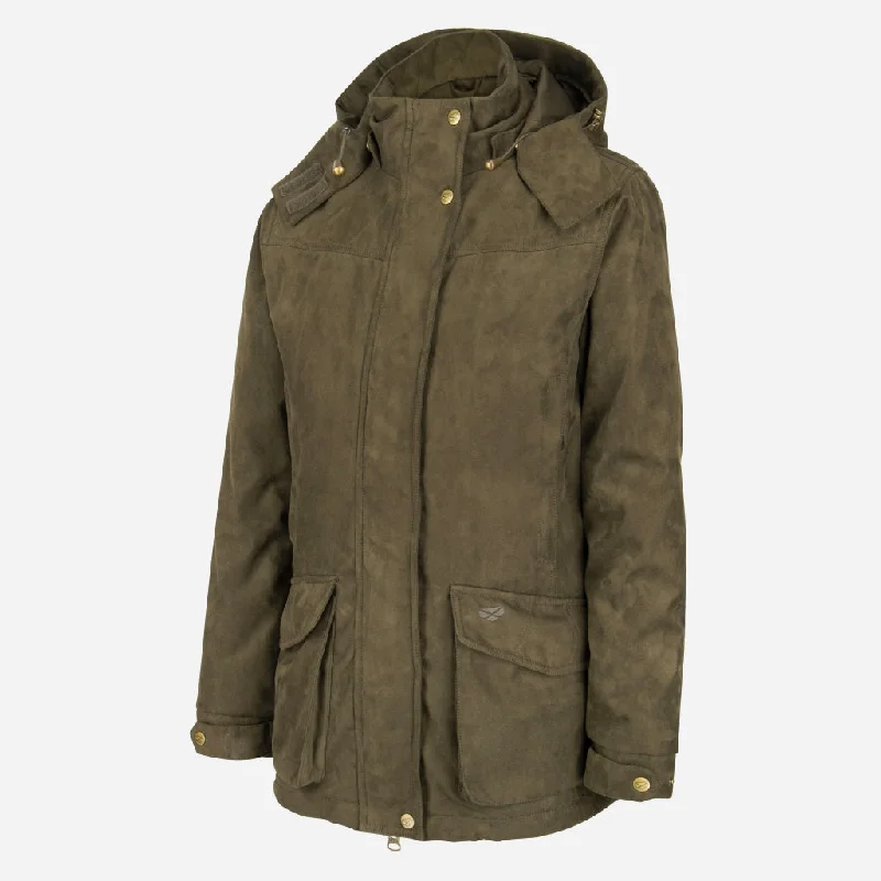 Hoggs of Fife Rannoch Ladies W/P Hunting Jacket Notch Collar Jacket Peter Pan Collar Jacket Cowl Neck Jacket