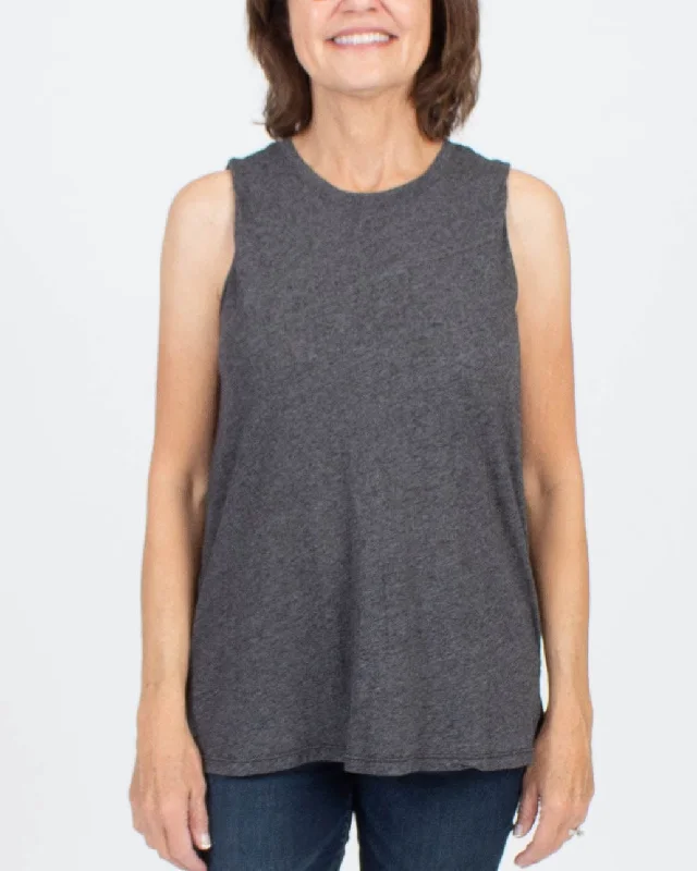 Gray Muscle Tank flowy tank top