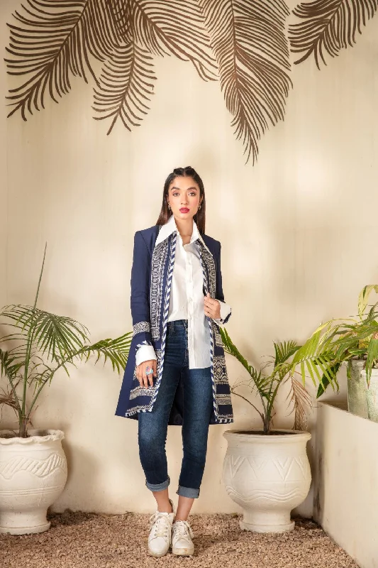 1 PC Stitched | Cotton Emborided long Jacket Nylon Jacket Polyester Jacket Spandex Jacket
