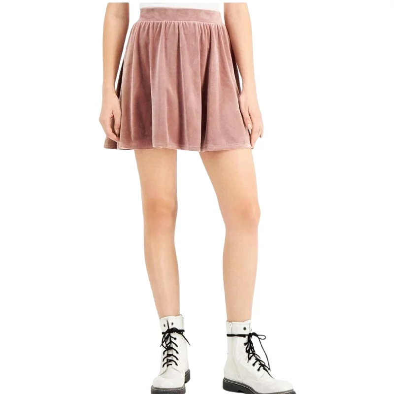 HIPPIE ROSE - A LINE SKIRT satin skirt smooth