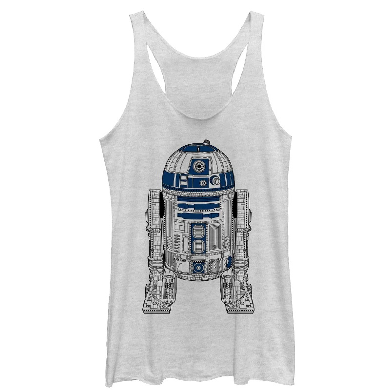 Women's Star Wars R2-D2 Detailed Droid Racerback Tank Top flexible tank top