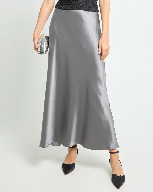 Skylar Silk Maxi Skirt leather skirt sleek