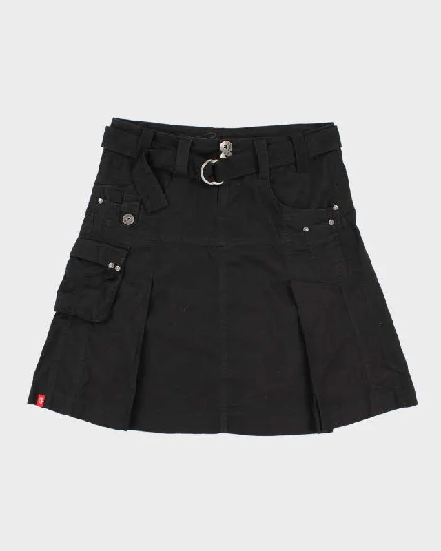 EDC by Espirit Black Cargo Skirt - L athletic skirt fit