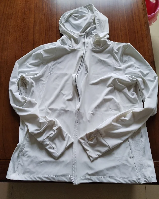 Rikbuig-Women's Full Zip Sun Protection Hoodie Jackets Packable Coat Mesh Jacket Canvas Jacket Denim Jacket