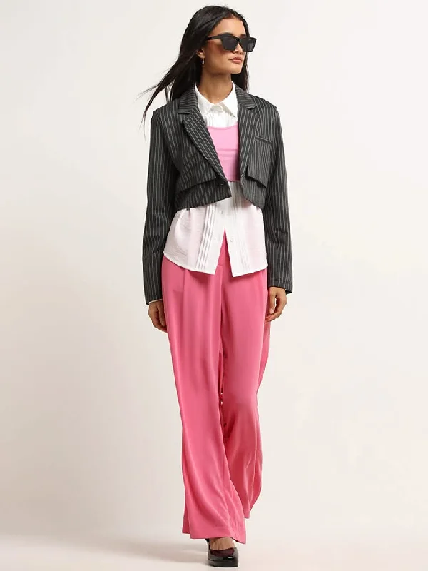 Wardrobe Pink Straight-Leg Pants Classic Straight-Leg Pants