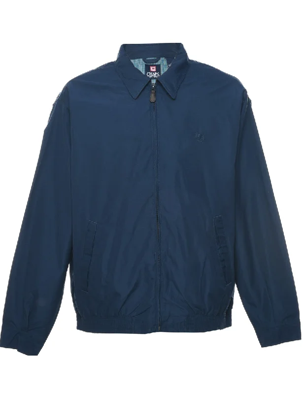 Chaps Navy Jacket - L Print Jacket Jacquard Jacket Patchwork Jacket