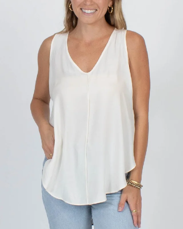 10 Crosby Derek Lam Mesh Back Tank beige tank top