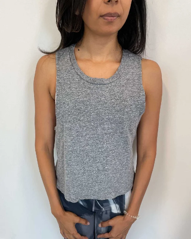 Cropped Grey Tank mint tank top