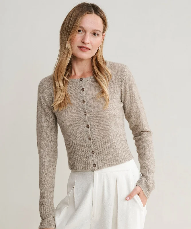 Merino Finley Cardigan Cashmere Blend Cotton Blend Poly Blend