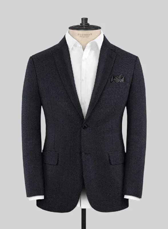 Scabal Eziki Herringbone Blue Wool Jacket Chenille Jacket Brocade Jacket Lace Jacket