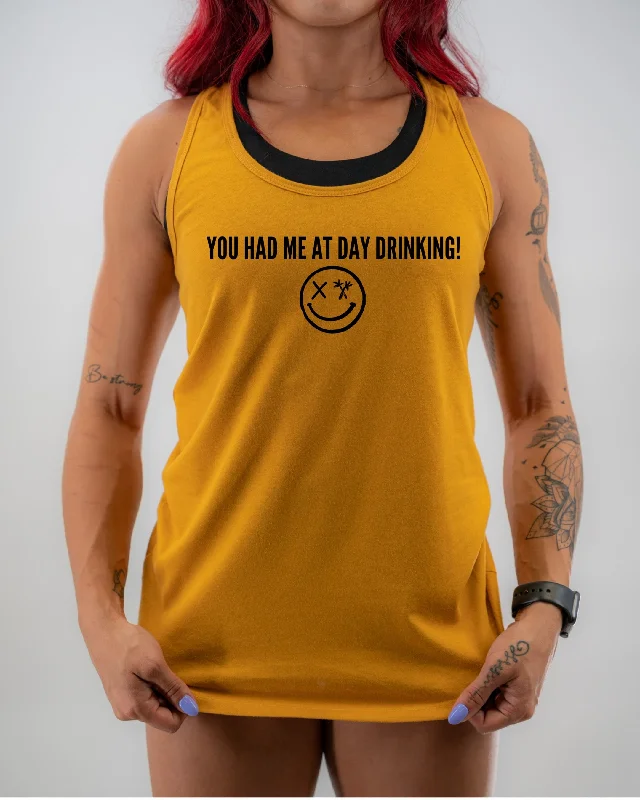 Salty Savage Ladies "You Had Me At Day Drinking" Racerback Tank comfortable tank top